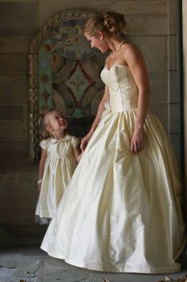 Bride and flower girl.