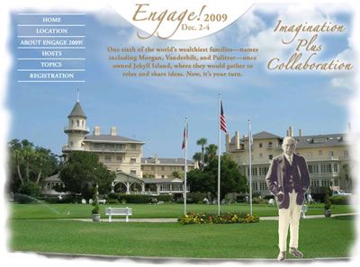 This event website featured animated graphics and 