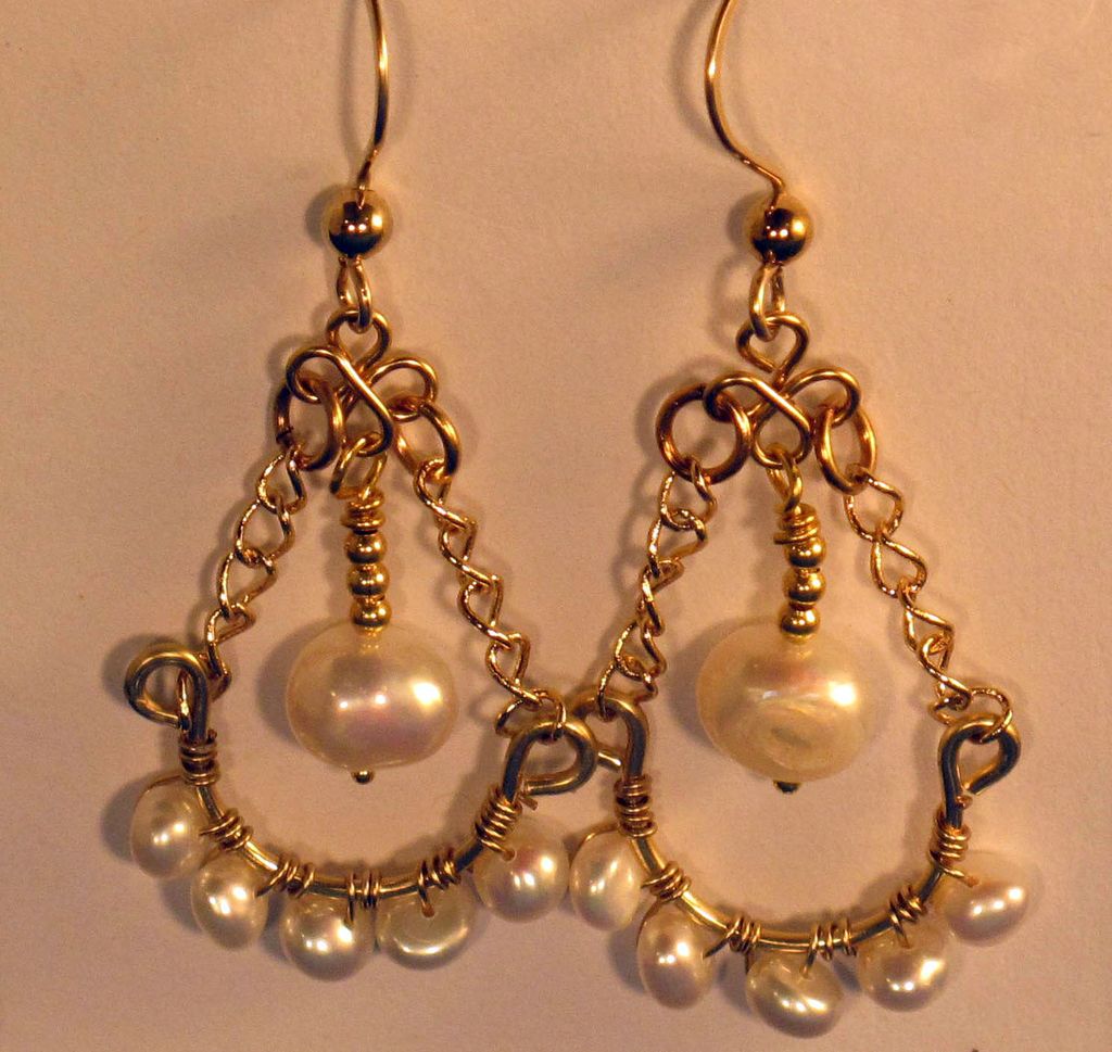 Hoop Earrings with Chain