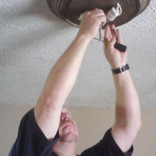 Updating homeowner's old light fixtures