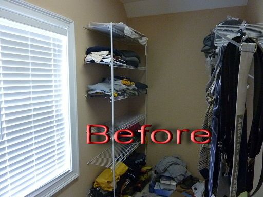 His Custom closet Before