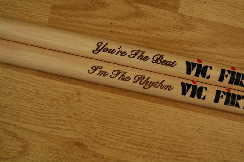 Laser Engraved drum sticks