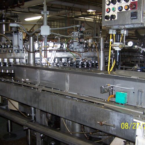 This picture is of a can filler at the brewery in 