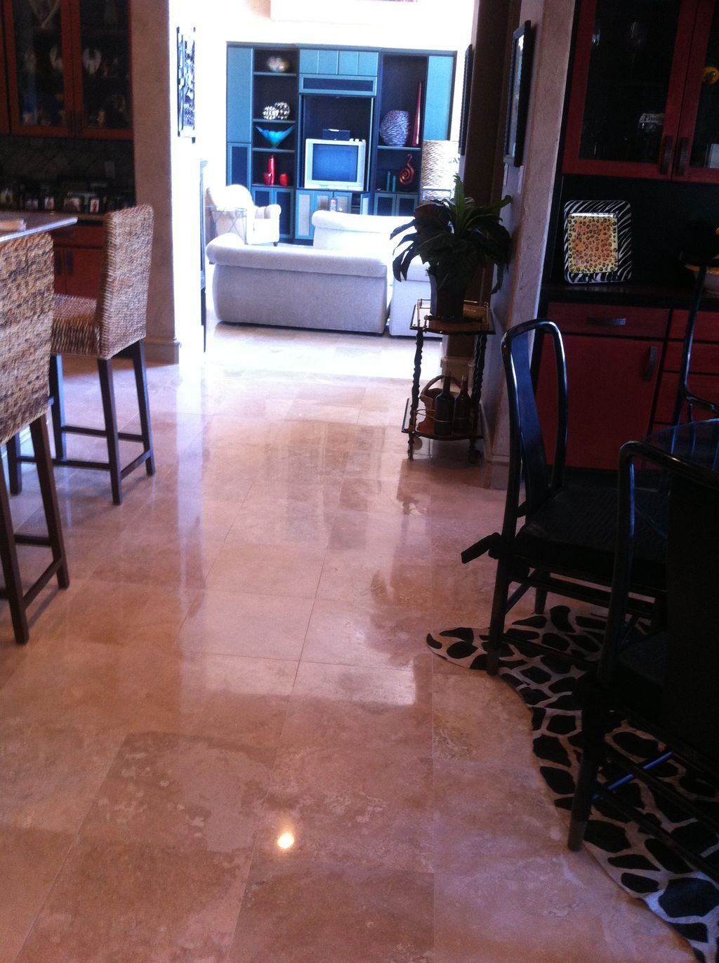 travertine after