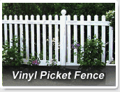 Vinyl picket fence with round post cap