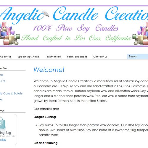 Angelic Candle Creations.
www.angeliccandlecreatio