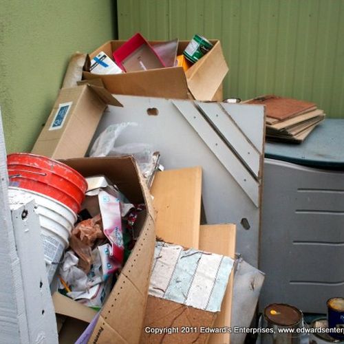 Before: A huge pile of junk taking up space on the