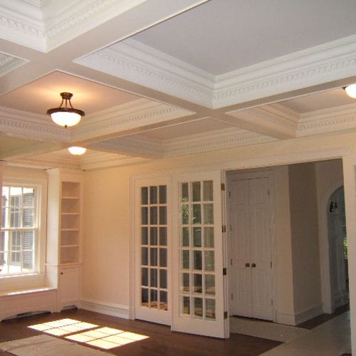 Painted Crawford Ceiling and woodwork in new const