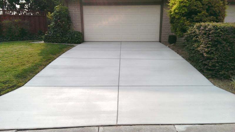 Pitched driveway install