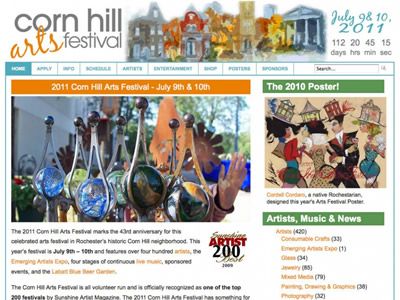 Corn Hill Arts Festival Customer Website
