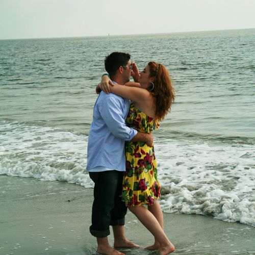 Engagement Shoot on the beach in Savannah