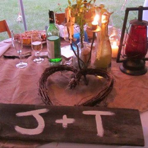 rustic/vintage - the sweetheart table
