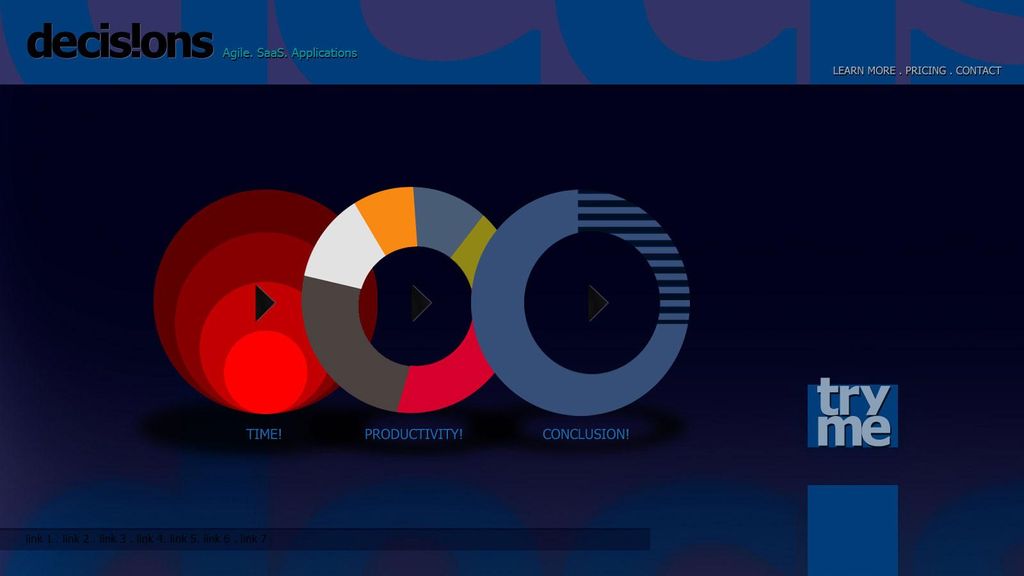 Web concept for a software developing company, see