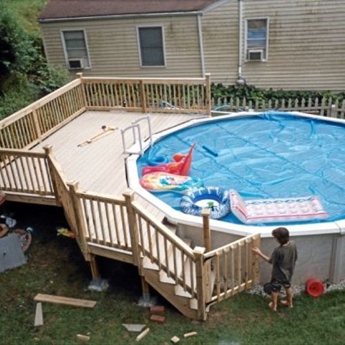 my brothers pool deck, free standing