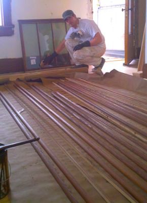 Staining wood trim with Arsterra Painting in the H
