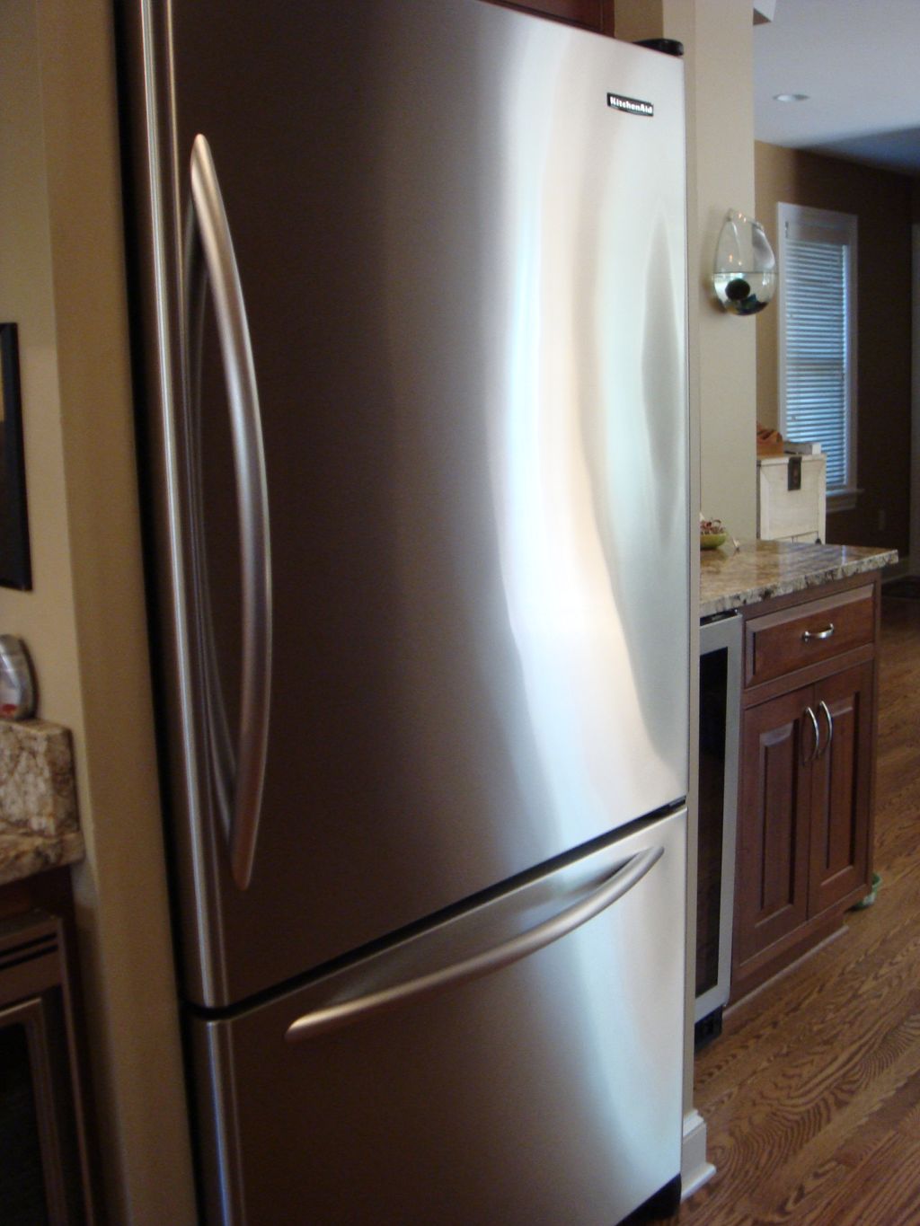 Stainless steel fridge cleaned by Greener House Cl