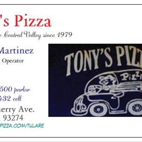 I made 250 of these cards for Tony's Pizza in Tula