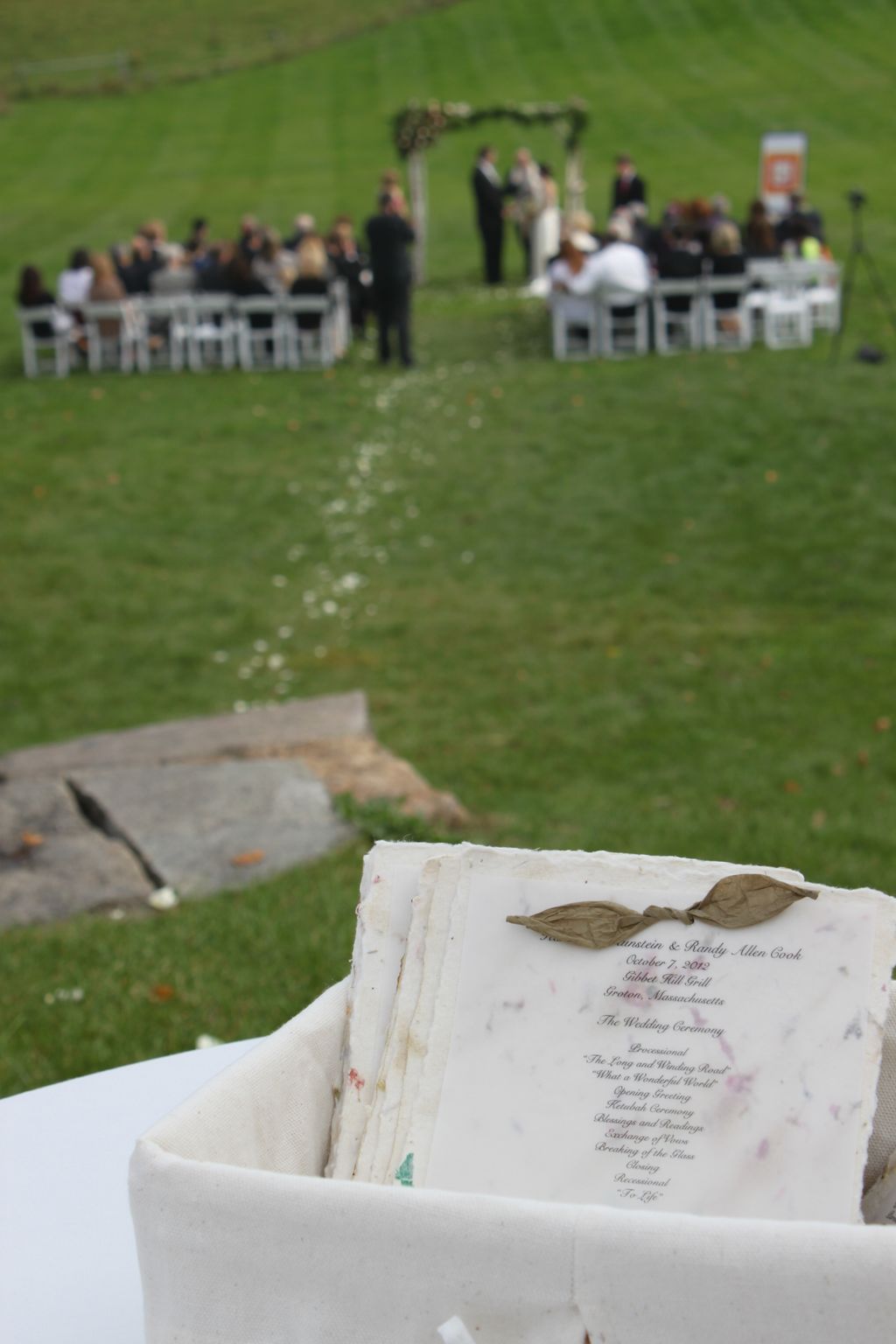 A sneak peek of the ceremony...