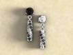 14K stunning black and white diamond earrings!
by 