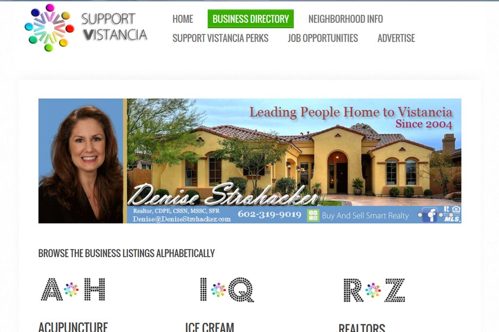 Website for Support Vistancia
www.supportvistancia