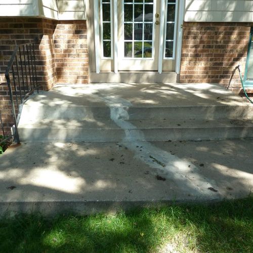 before front steps