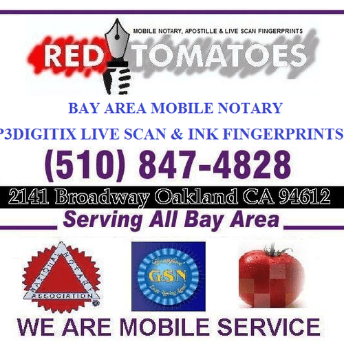REDTOMATOES MOBILE NOTARY IN OAKLAND & BERKELEY