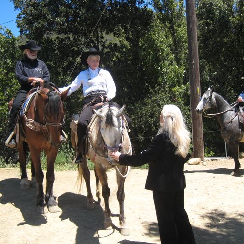 Horseback Wedding in the hills above Refugio...