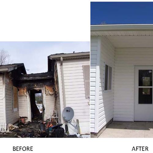 Fire Repair Before and After