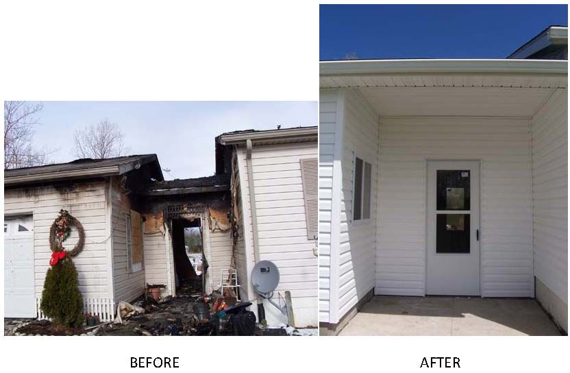 Fire Repair Before and After