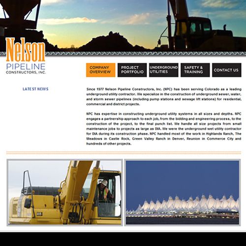 construction company web site design & development