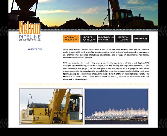 construction company web site design & development