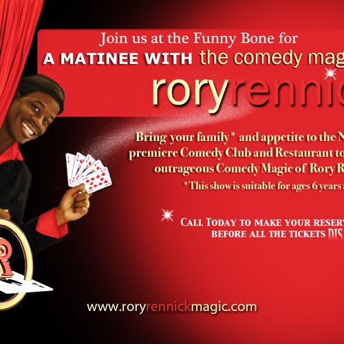 See why The Comedy Magic Of Rory Rennick is hostin
