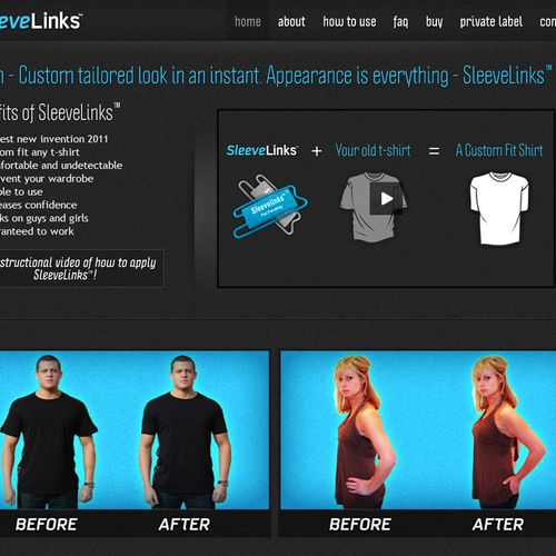 Website design for SleeveLinks - www.sleevelink.co