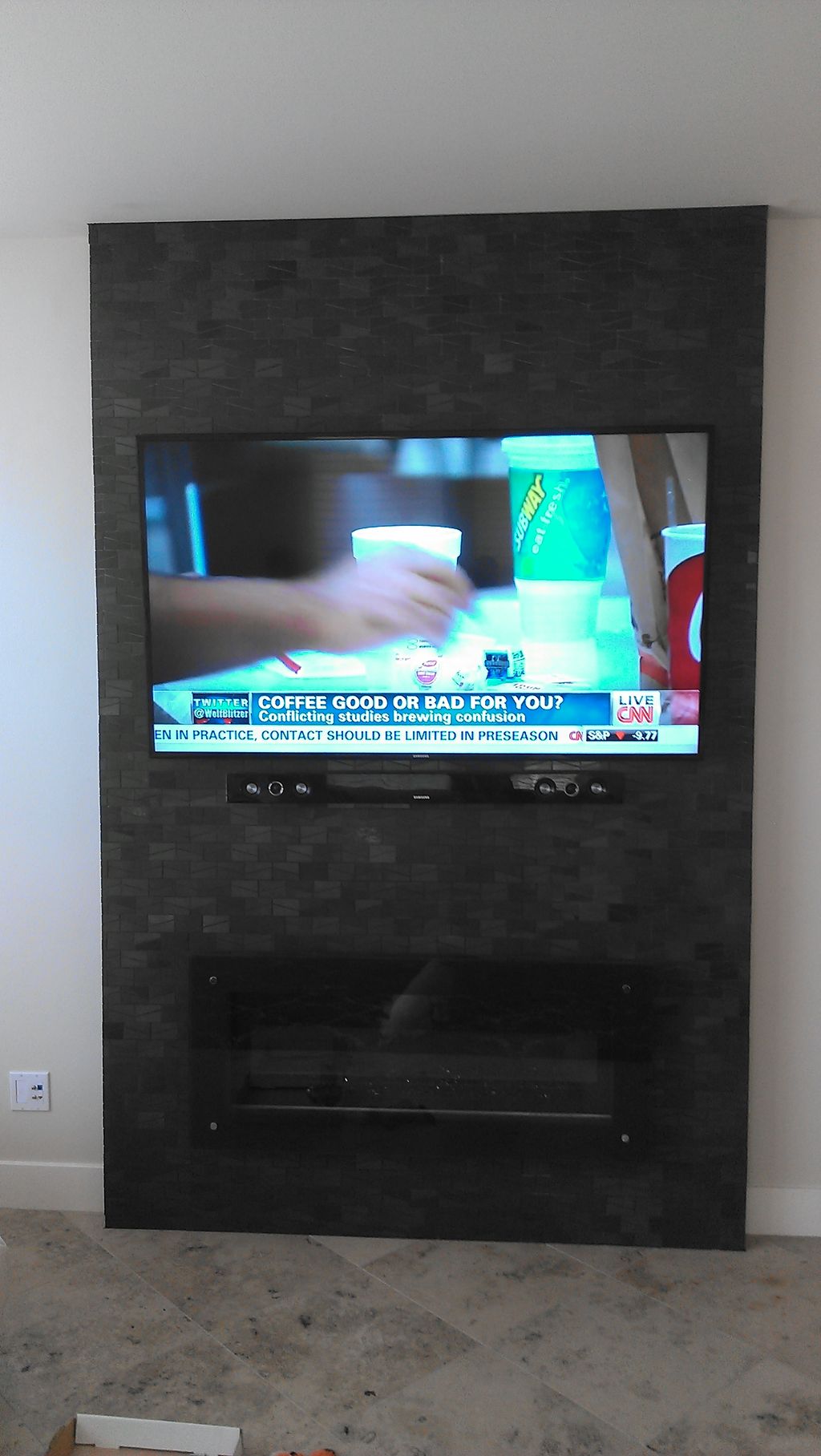 This was an intricate marble fireplace that was as