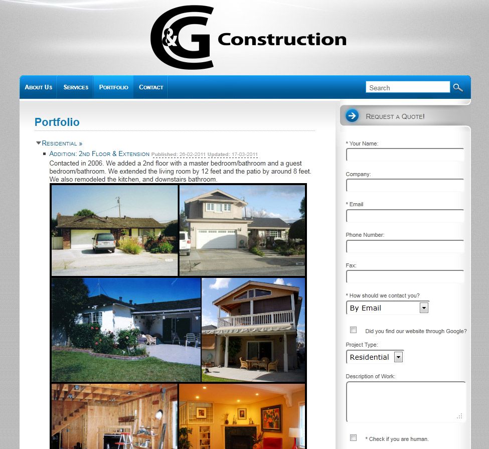 CnGConstruction.com - Business site and projects p