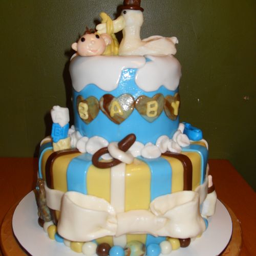 2-tiered Babyshower Cake