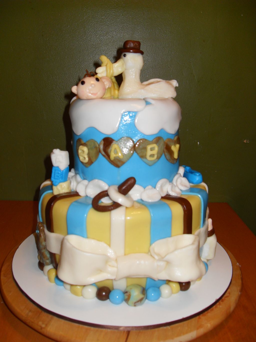 2-tiered Babyshower Cake