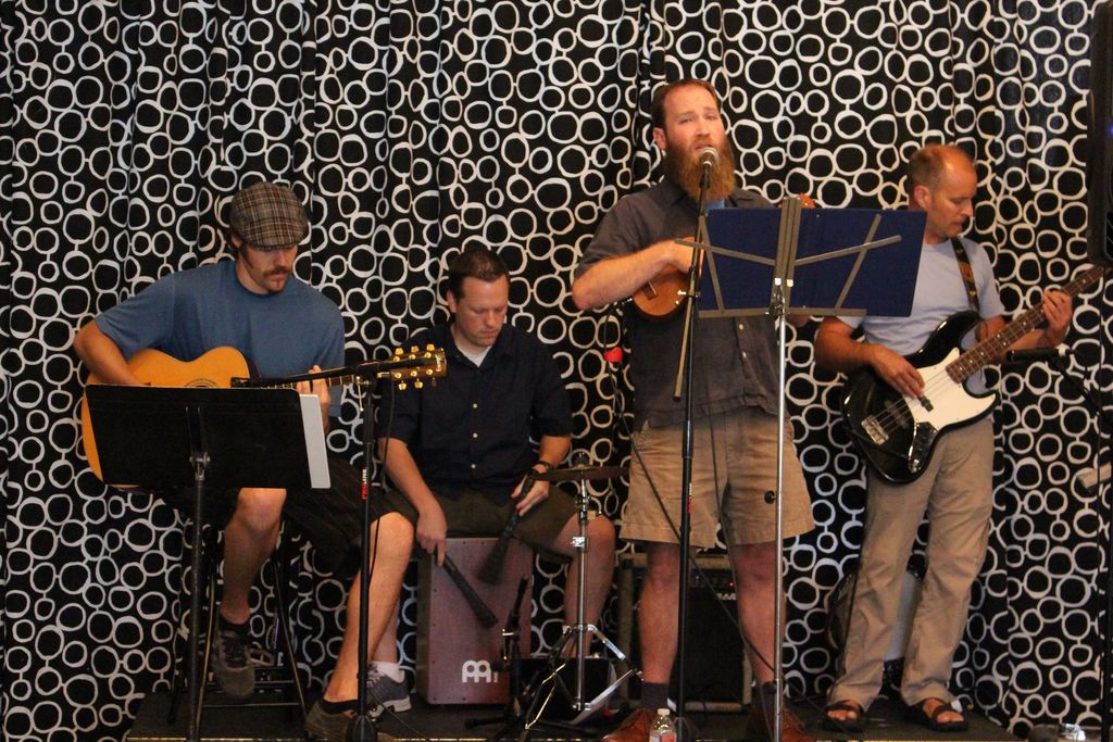 Performing with Mockingbird Blue for grand opening