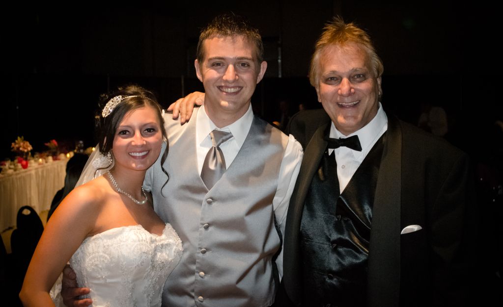 DJ Rick with Becca & Will on their big night at Pa