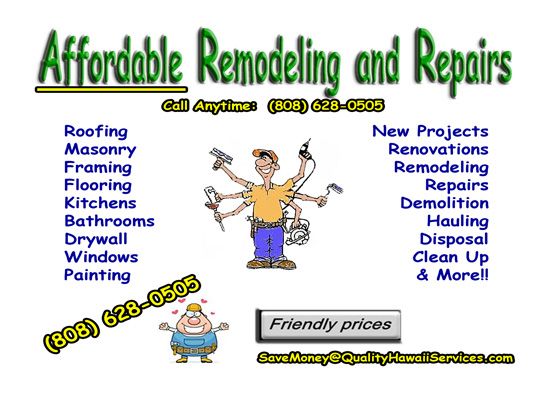 Affordable Remodeling & Repairs