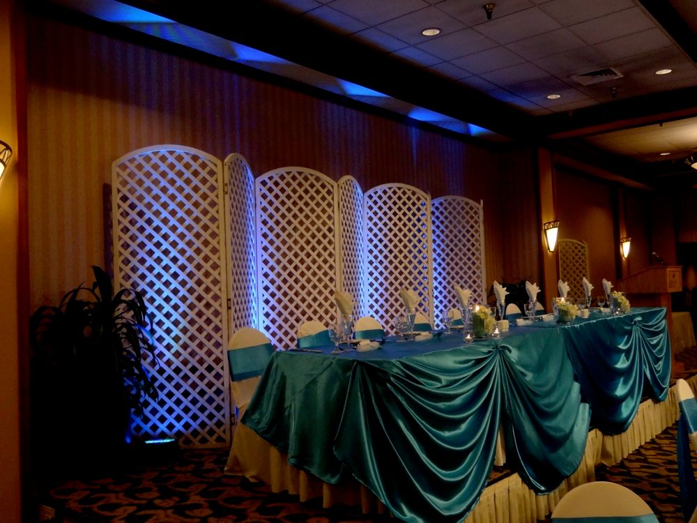 Up-Lighting for a wedding reception at the Hale Ko