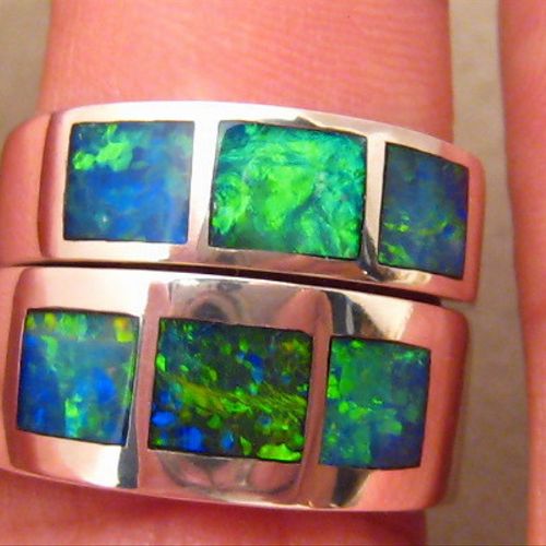 Matching Opal Wedding Ring Set.