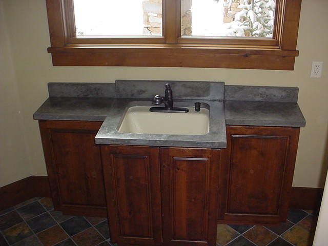 Concrete laundry room countertop