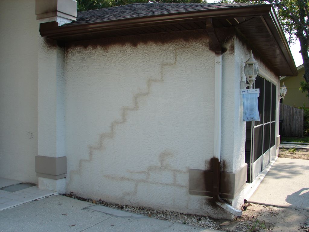 patched cracks - before painting