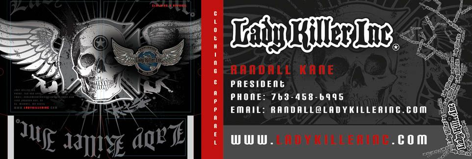 Recent Graphic Design for Lady Killer Inc. Clothin