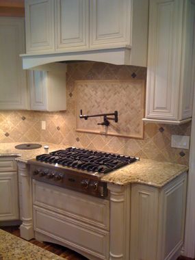 Kitchen Cabinet Installation and Tile Work