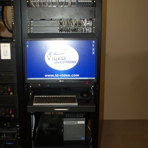 Full 7 foot Server Rack, three server HD IP video 