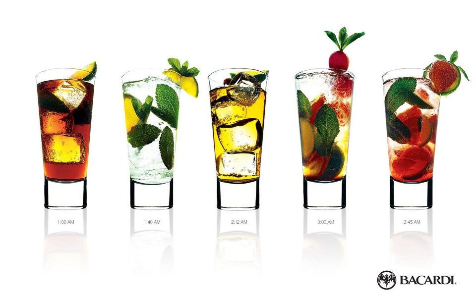 There are many flavors of Bacardi available...