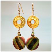 Kazuri Ceramic Earrings - The Kazuri beads used to