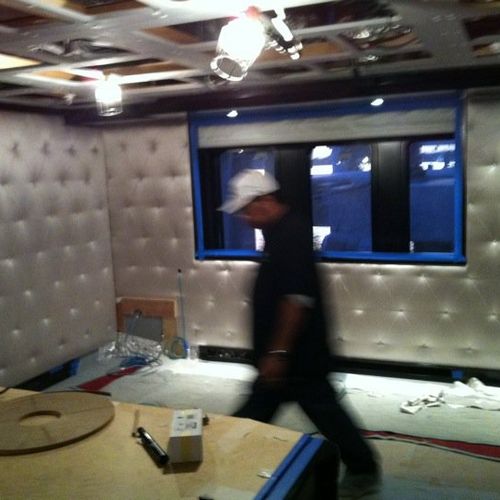 Resent Project Tuffted Wall panels in master Room 